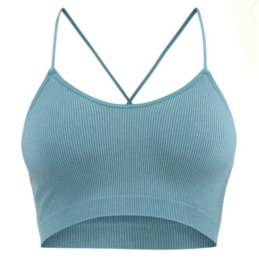 No Boundaries Juniors Strappy Back Cami XS New with Tags Teal Shadow Seamless